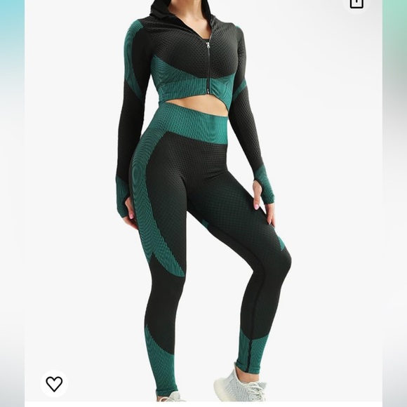 NWOT no brand Workout Seamless Outfits for Women 2 Piece sz 2-4 athletic - Picture 2 of 8